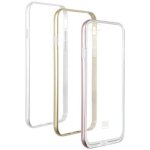 Coque iphone colorblock pack coque de protecection + 3 contours de couleur rose, or et argent pour iphone ...