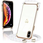 Coque pour iphone x avec collier rglable coque iphone xs silicone avec motif coeur d'amour mignon etui ...