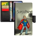 Coque iphone x cuir portefeuille super papy pas cher bande dessin�e telephone papi texte comics heros ...