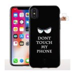 Coque iphone x don't touch my phone / housse tpu / gel / souple