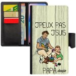 Coque iphone x simili cuir j'peux pas j'suis papa humour je naissance garcon design telephone gris famille ...