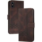 Coque compatible avec iphone x / iphone xs (5. 8 pouce), anti - choc housse en cuir premium flip case ...