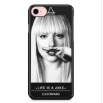 Coque iphone x et iphone xs lady gaga life is a joke eleven paris moustache