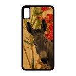 Coque iphone xr bois silicone ane etui anesse antichoc vert tetu bourrique design fleurs mule nature ...