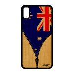 Coque iphone xr bois silicone drapeau australie australien rugby tpu foot iphone xr