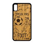 Coque iphone xr bois silicone j'peux pas j'ai foot mobile dessin pas cher