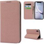 Coque iphone xr, flip cuir veritable portefeuille etui en cuir, [4 fentes][fermeture magnetique], housse ...