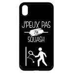 Coque iphone xr - j peux pas j ai squash 2 - noir