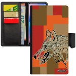 Coque pour iphone xr porte cartes loup mechant chien portable animaux homme noir et blanc housse dessin ...