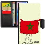 Coque iphone xs cuir portefeuille drapeau maroc marocain football portable basket foot jo telephone coupe ...