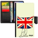 Coque iphone xs cuir a rabat portefeuille drapeau union jack angleterre anglais design foot football ...