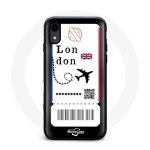 Coque iphone xs max billet d'avion london