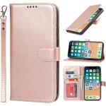 Coque iphone xs max avec cordon, flip portefeuille etui en cuir, [3 fentes][fonction support][fermeture ...