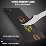 Coque, iphone xs coque, pare - choc souple en silicone avec coque arri�re en verre tremp� compatible ...