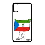 Coque iphone xs silicone drapeau guinee equatoriale guineen housse telephone coupe d'afrique football ...