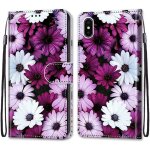 Coque pour iphone xs / iphone x (5, 8 pouces), etui en cuir pu portefeuille housse coque avec 360 degres ...