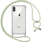 Coque pour iphone xs / x avec cordon, transparente silicone housse avec r�glable de collier anti - chute ...