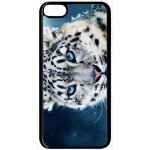 Coque ipod touch 6 - tigre blanc yeux bleus - noir