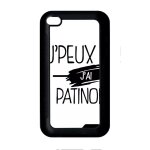 Coque pour ipod touch4 - j peux pas j ai patinoire 1 - noir Coque pour ipod touch4 - j peux pas j ai patinoire 1 - noir