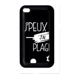 Coque pour ipod touch4 - j peux pas j ai plage 2 - noir Coque pour ipod touch4 - j peux pas j ai plage 2 - noir