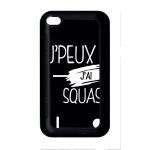 Coque pour ipod touch4 - j peux pas j ai squash 2 - noir Coque pour ipod touch4 - j peux pas j ai squash 2 - noir