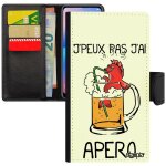 Coque j'peux pas j'ai apero iphone 11 simili cuir biere dessin humour telephone rigide pochette comique ...