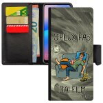 Coque j'peux pas j'ai film samsung a13 4g simili cuir portefeuille telephone bande dessin�e original ...