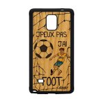 Coque j'peux pas j'ai foot note 4 bois silicone football mobile a samsung galaxy note 4
