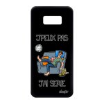 Coque j'peux pas j'ai s�rie samsung galaxy s8 plus silicone etui bd original manga texte antichoc noir ...