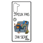 Coque j'peux pas j'ai s�rie samsung note 10 silicone television antichoc unique etui blanc drole humoristique ...