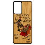 Coque j'peux pas j'dois garder mon chat samsung galaxy a52 bois silicone telephone cartoon antichoc cover ...