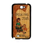 Coque j'peux pas j'suis maman samsung galaxy note 2 bois silicone de protection cadeau fete des meres ...