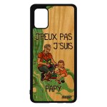 Coque j'peux pas j'suis papy pour a71 en bois silicone housse humour papi famille texte comique bebe ...