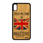 Coque j'peux pas j'vais en angleterre iphone xr bois silicone union jack a