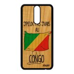 Coque j'peux pas j'vais au congo mate 10 lite bois silicone case mobile a huawei mate 10 lite