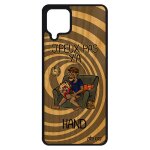 Coque j'peux pas y'a hand rigide galaxy a12 bois silicone noir drole texte telephone supporter humour ...