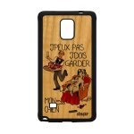 Coque jpeux pas j'dois garder mon chien samsung galaxy note 4 bois silicone dual sim je humour drole ...