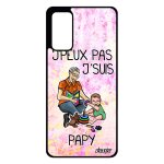 Coque jpeux pas j'suis papy pour s20 fe silicone papi je grand pere cover violet noir comique texte mobile ...