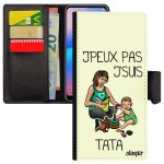 Coque jpeux pas j'suis tata pour samsung galaxy note 8 simili cuir bebe tante texte housse humoristique ...