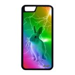 Coque lapin pour iphone 6 + 6s + plus silicone multicolore li�vre arc en ciel antichoc de protection ...