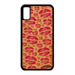 Coque levres iphone x en bois silicone rigide femme original noir antichoc iphone x