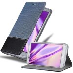 Coque pour lg g2 en bleu noir housse de protection etui avec fermeture magntique, fonction de support ...
