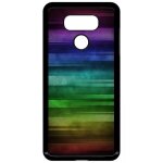Coque pour lg g6 - drapeau gay pride rainbow grunge - noir
