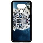 Coque lg g6 - tigre blanc yeux bleus - noir