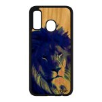 Coque lion a40 en bois silicone peinture personnalis felin lionne telephone fauve savane housse portable ...