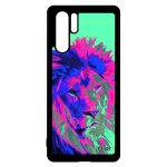 Coque lion huawei p30 pro silicone housse rigide pop art animal lionne design violet pochoir case peinture ...