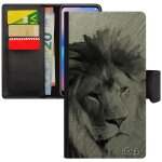 Coque lion iphone 8 porte cartes gris texture animaux effet nature animal housse felin fauve design portable ...