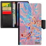 Coque loup pour iphone xs cuir portefeuille porte cartes telephone plume foret mobile tribal noir tattoo ...