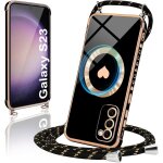 Coque magntique pour samsung galaxy s23 5g coque silicone galvanis mignon etui bumper case compatible ...