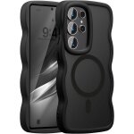 Coque magn�tique pour samsung galaxy s24 ultra 5g, wave frame etui en silicone liquide avec recharge ...